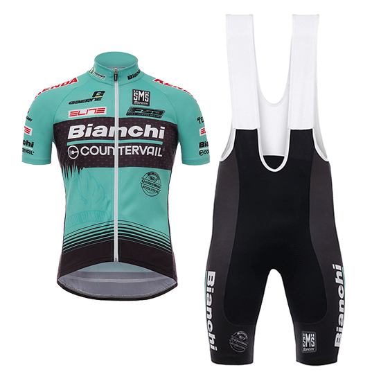 2017 Maillot Bianchi Countervail Tirantes Mangas Cortas verde